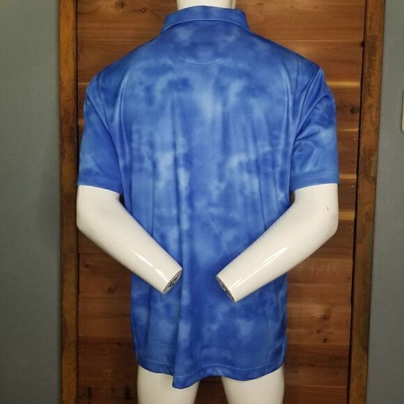PGA Tour Blue Tie Dye Polo Shirt (size L) - Picture 4 of 10